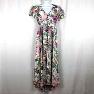 She In Rayon button front midi dress L